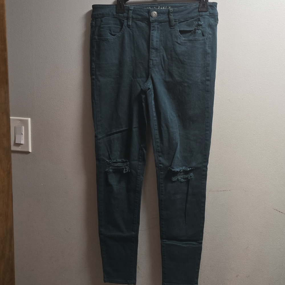 American Eagle Outfitters Dark Green Skinny Pants